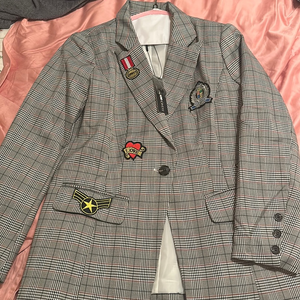 Fashionova Plaid Blazer